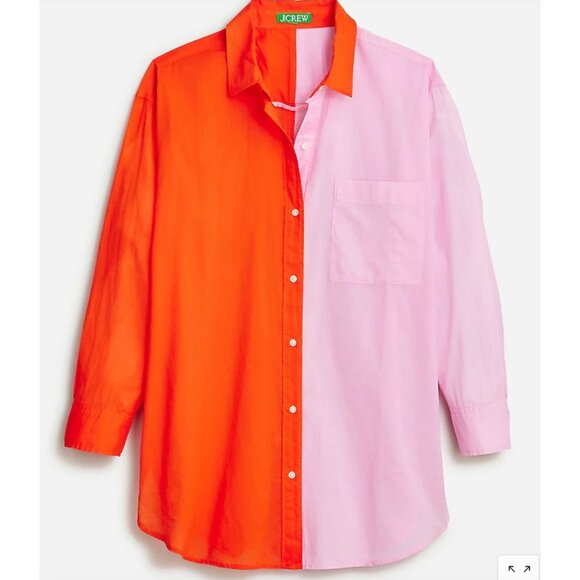 J.Crew Womens Button Up Beach Shirt In Colorblock Size XS BP116 - Picture 1 of 5